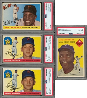 1954-1955 Topps Hall of Famers PSA-Graded Collection (4)